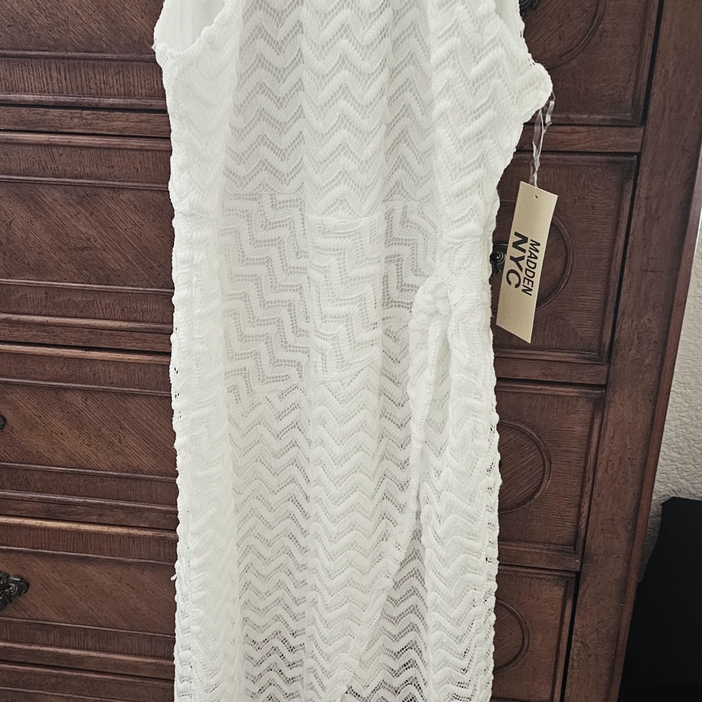 Auden White Zigzag Pattern Dress